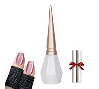 Rolita Gel Polish, Rolita Nail Polish, Cat Eye Gel Nail Polish, Nude Ice-Clear Jade Gel, Glitter Crystal Gel Nail Polish with Magnet,Crystal Cat Eye Gel Polish Silver (Y-31)