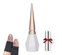 Rolita Gel Polish, Rolita Nail Polish, Cat Eye Gel Nail Polish, Nude Ice-Clear Jade Gel, Glitter Crystal Gel Nail Polish with Magnet,Crystal Cat Eye Gel Polish Silver (Y-35)