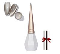 Rolita Gel Polish, Rolita Nail Polish, Cat Eye Gel Nail Polish, Nude Ice-Clear Jade Gel, Glitter Crystal Gel Nail Polish with Magnet,Crystal Cat Eye Gel Polish Silver (Y-22)