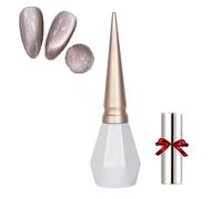 Rolita Gel Polish, Rolita Nail Polish, Cat Eye Gel Nail Polish, Nude Ice-Clear Jade Gel, Glitter Crystal Gel Nail Polish with Magnet,Crystal Cat Eye Gel Polish Silver (Y-24)