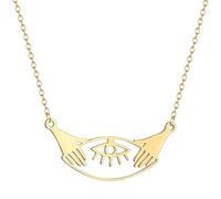 ROLIZHN Colgante de acero inoxidable contra el mal de ojo, suministros para hacer joyas, collares y aretes, accesorios para manualidades, talla única, Acero inoxidable, No es una piedra preciosa