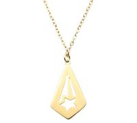 ROLIZHN Collar con colgante de estrella fugaz hueca de acero inoxidable para mujer, estilo bohemio, geométrico, lágrima, cometa, estrella, joyería de la suerte para hombres y mujeres, One size, Acero