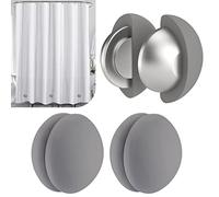 ROLIZOE Pesos de Cortina de Ducha, Imanes Fuertes con Revestimiento de Silicona, No se Oxida, No se Cae, Evita Que la Cortina se Vuele, Pesos de Mantel (Gris, 3 Pares)