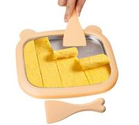 Roll-Eiscreme-Maschine | Manuelles Sofortgefrieren mit Schabern - Sofort-Eisbereiter mit Gefrierplatte | für hausgemachte Desserts, Sorbet und Snacks für Zuhause, Küche, Theke und Restaurant
