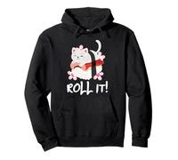 Roll it cute cat Sushi Sudadera con Capucha
