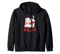 Roll it Cute Cat Sushi Sudadera con Capucha