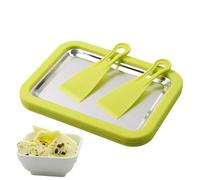 Roll-Maschine - Tragbare Edelstahl Eiscremeplatte, Lebensmittelechte Yogurt Mit 2 Schabern, Schnelle DIY Dessert Herstellung Für Küche Party Camping Sommer Geburtstage