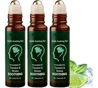 Roll-On Alivio, Roll-On de Aceite Esencial para Calmar la Cabeza, Ingredientes Naturales y Puros, Barra Confort de Menta - Aromaterapia Refrescante,3pcs