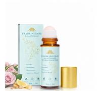 Roll-On De Aceite De Incienso Y Aceite De Ricino, Rodillo De Cuarzo Rosa, 100% Puro Orgánico Prensado En Frío, Hidratación Para Rostro Y Cuello, 50 ml (1PCS)