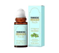 Roll-on de aceite de ricino e incienso con cuarzo rosa - Reafirma la piel, hidratante natural, para líneas de expresión y ojeras, apto para rostro, cuello y abdomen