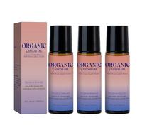 Roll-on de aceite de ricino,Organic Castor Oil Roll-On with Rose Quartz - 100% Pure Extra Virgin, Hexane Free,Cold-Pressed 1.7 fl oz - Suitable for All Skin Type (3)