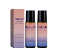 Roll-on de aceite de ricino,Organic Castor Oil Roll-On with Rose Quartz - 100% Pure Extra Virgin, Hexane Free,Cold-Pressed 1.7 fl oz - Suitable for All Skin Type (2)