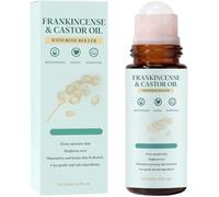 Roll-on de aceite de ricino y incienso con cuarzo rosa, reafirma e hidrata, suaviza líneas de expresión y tono apagado, para rostro y cuello
