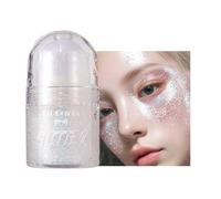 Roll-on Glitter Gel Body, Cara Purpurina Líquida para Maquillaje, Gel de Purpurina Corporal, Lentejuelas de sirena, Holographic Gliter Face Paint, Festival Rave Accessories, Purpurina Gruesa Brillante