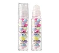 Roll On Lip Oil: fórmula hidratante transparente, fácil aplicación, cuidado hidratante ligero, tratamiento labial nutritivo y | Para uso diario Regalos de viaje Rutina de belleza Niñas Mujeres C