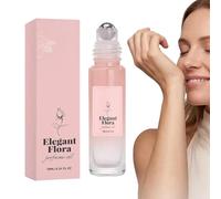 Roll on Perfume, 10ml Floral Scent Oil, Natural Plant Extract Fragrance, Long Lasting Portable Glass Bottle for Wrist Neck Travel Home Office Dating Party Wedding Gift