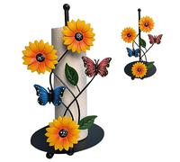 Roll Paper Stand Sunflower Nonslip Bottom Storage Decorative Detachable Countertop Tabletop Tissue Towel Holder Rack Bracket for Kitchen Living Room, Butterfly