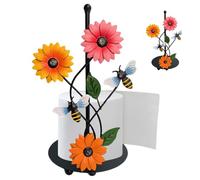 Roll Paper Stand Sunflower Nonslip Bottom Storage Decorative Detachable Countertop Tabletop Tissue Towel Holder Rack Bracket for Kitchen Living Room, Bee