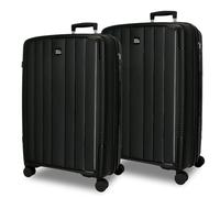 Roll Road Acadia Juego de Maletas Negro 65/75 cm Rígida Polipropileno Cierre de combinación Integrado 172L 7,6kg 4 Ruedas Dobles Extensible