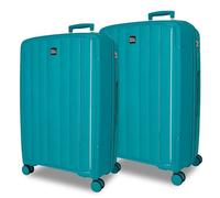 Roll Road Acadia Juego de Maletas Turquesa Verde 65/75 cm Rígida Polipropileno Cierre de combinación Integrado 172L 7,6kg 4 Ruedas Dobles Extensible