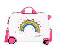 Roll Road Arcoiris Everything Ok Maleta Infantil Rosa 50x39x20 cms Rígida ABS Cierre combinación 38L 2,1Kgs 4 Ruedas Equipaje de Mano