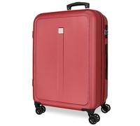 Roll Road Camboya Maleta Grande Rojo 52x75x30 cms Rígida ABS Cierre de combinación Lateral 97L 4,76 kgs 4 Ruedas Dobles