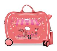 Roll Road Coffee shop Maleta Infantil Rosa 50x39x20 cms Rígida ABS Cierre de combinación lateral 34L 1,8 kgs 4 Ruedas Equipaje de Mano