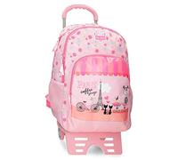 Roll Road Coffee shop Mochila Escolar, Rosa, 33x46x17 cms