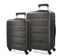 Roll Road Flex Juego de maletas Gris, 55/65 cms, 4 Ruedas