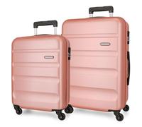 Roll Road Flex Juego de Maletas Nude 55/65 cms Rígida ABS Cierre de combinación Lateral 92L 5,74 kgs 4 Ruedas