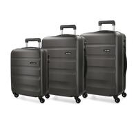 Set de 3 Maletas de Viaje ROLL ROAD Flex Gris (55/65/75cm - 35/56/91L)