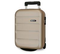 Roll Road Flex Maleta de Cabina Beige 31x40x20 cms Rígida ABS Cierre de combinación Lateral 33L 2,46 kgs 4 Ruedas Dobles Equipaje Mano Debajo del Asiento