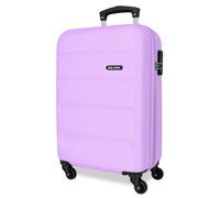 Roll Road Flex Maleta de Cabina Morado 35x55x20 cms Rígida ABS Cierre de combinación Lateral 33L 2,78 kgs 4 Ruedas Dobles Equipaje Mano