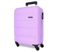 Roll Road Flex Maleta de Cabina Morado 38x55x20 cms Rígida ABS Cierre de combinación Lateral 33L 2,46 kgs 4 Ruedas Dobles Equipaje Mano