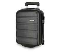 Roll Road Flex Maleta de Cabina Negro 31x40x20 cms Rígida ABS Cierre de combinación Lateral 33L 2,46 kgs 4 Ruedas Dobles Equipaje Mano Debajo del Asiento