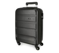 Roll Road Flex Maleta de Cabina Negro 35x55x20 cms Equipaje Mano Air Europa Rígida ABS Cierre de combinación Lateral 33L 2,78 kgs 4 Ruedas Dobles Equipaje Mano