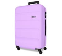 Roll Road Flex Maleta Mediana Morado 46x65x23 cms Rígida ABS Cierre de combinación Lateral 56L 3,16 kgs 4 Ruedas Dobles