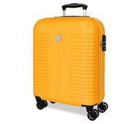 Roll Road India Maleta de Cabina Rosa 40x55x20 cms Rígida ABS Cierre TSA 44L 2,52 kgs 4 Ruedas Dobles Equipaje Mano