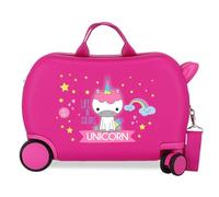Roll Road Little me Unicorn Maleta Infantil, Rosa, 4 Ruedas