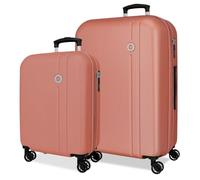 Roll Road Menorca Juego de Maletas Nude 46x65x24 cm Rígida ABS Cierre de combinación Integrado 91L 6,05kg 4 Ruedas Dobles Extensible Equipaje de Mano