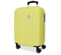 Roll Road Menorca Maleta de Cabina Amarillo 38x55x20 cm Rígida ABS Cierre de combinación Integrado 35L 2,6kg 4 Ruedas Dobles Extensible Equipaje de Mano