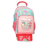 Roll Road My little Town Mochila Escolar Doble Compartimento con Carro Rosa 33x44x17 cms Poliéster 24,68L