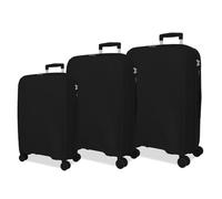 Roll Road Orbit Juego de Maletas, Negro, Rígido Polipropileno