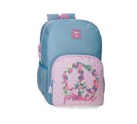 Roll Road Peace Mochila Adaptable, Multicolor, 31x42x13 cms
