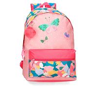 Roll Road Precious Flower Mochila Escolar, Rosa