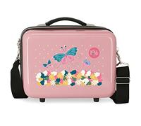 Roll Road Precious Flower Neceser Adaptable Rosa 29x21x15 cms Rígido ABS 9,14L 0,6 kgs