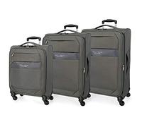 Roll Road Royce Juego de maletas Gris, 4 Ruedas, Poliéster