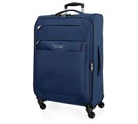 Roll Road Royce Maleta grande Azul 48x76x29 cms Blanda Poliéster Cierre combinación 93L 2,9Kgs 4 Ruedas Extensible