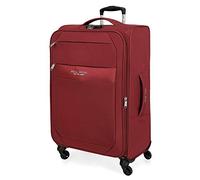 Roll Road Royce Maleta grande Rojo 48x76x29 cms Blanda Poliéster Cierre combinación 93L 2,9Kgs 4 Ruedas Extensible