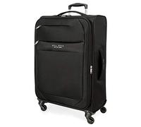 Roll Road Royce Maleta mediana Negro 43x66x26 cms Blanda Poliéster Cierre combinación 64L 2,6Kgs 4 Ruedas Extensible